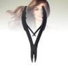 Alicates para Extensiones de Cabello Negro, Pinzas de Acero Inoxidable