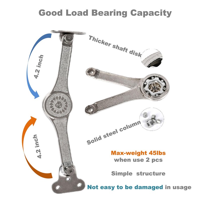 Lid Support Hinge, Heavy Duty Lid Stay Hinges Folding Lid