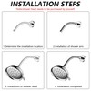 DOUBLUOEG Adjustable Shower Arm, Chrome 11.8 Inches Shower Head Extension