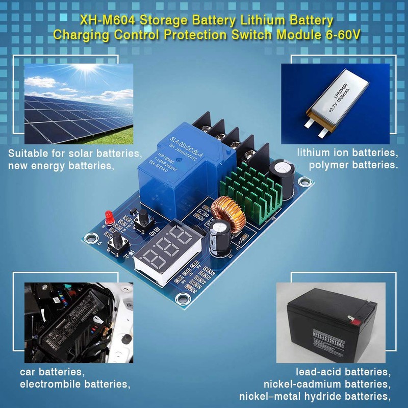 MóDulo de Control de Carga de Batería DC 6-60V Tablero