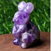 DUQGUHO Amethyst Bunny Decor Crystals Rabbit Statue Pocket Polished Natural