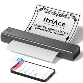 Portable Printers Wireless for Travel, M08F Portable Printer, Inkless Thermal Printer Support 8.5'' x 11'' US Letter Paper for Home, Offfice, School, Compatible with Android, iOS Phone & Laptop