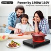 GIHETKUT Single Burner Electric Cooktop,110V 1800W Electric Stove Top with
