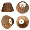 mini lampshades set of 3,Lamp Shade Rattan Clip-On shades,empire/barrel shape,woven