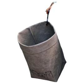 CrweanWcee Car Trash Can, Car Trash Can, Car Storage Case, Hanging, Washable, Won't Fall Down, Garbage Bin, Small Storage Compartment, Passenger Seat, Soft Trash Can, Pocket, Slim, Easy Storage,