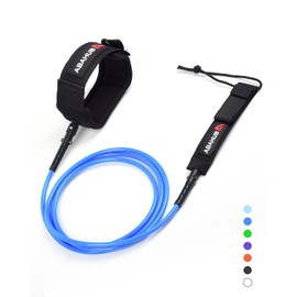 Abahub Premium Surfboard Leash, 6/7/8/9/10 ft, Straight Surf Board Leashes, 6/7mm Legrope Strap for Shortboard, Longboard