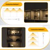 WOBANE Hardwired Under Cabinet Lights,Linkable LED Puck Lighting with Switch,DIY