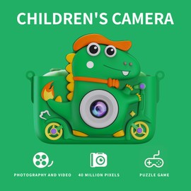 Snowall Kids Digital Camera,with 2.0 Inch LCD Screen,32GB Memory Card,Dinosaur Toy Camera for Boys and Girls