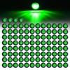 Ledvillage 100 Pcs 3/4 Inch Mini Round Green LED Bullet