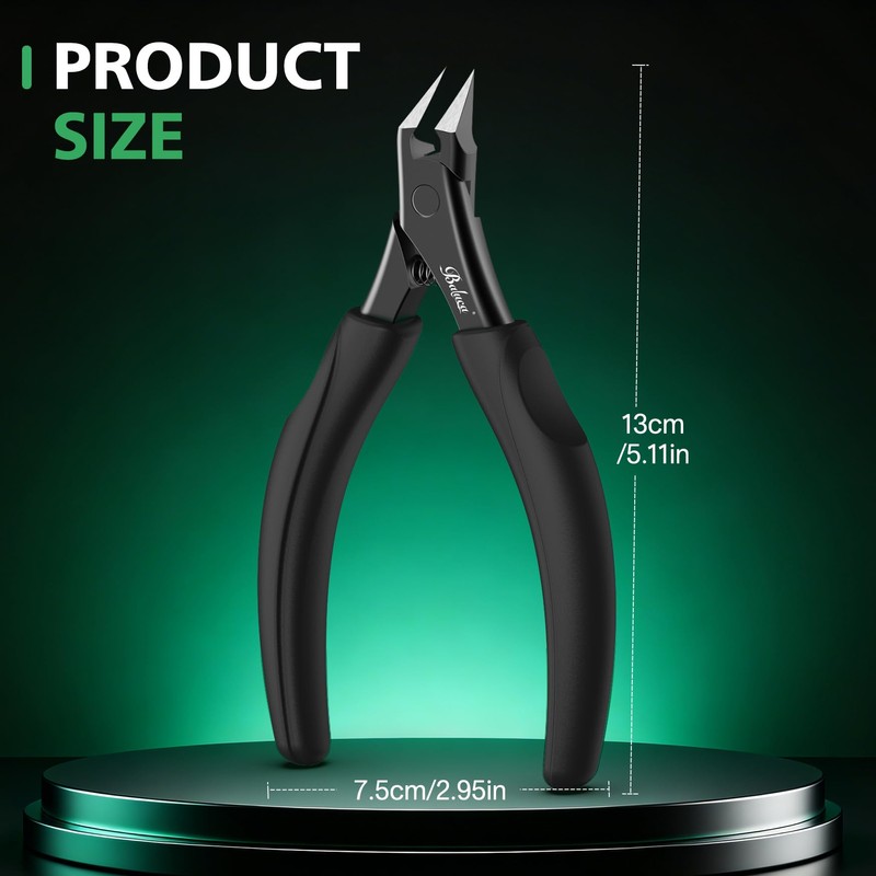 BALUCA Straight Edge Toenail Clippers for Thick Nails & Ingrown