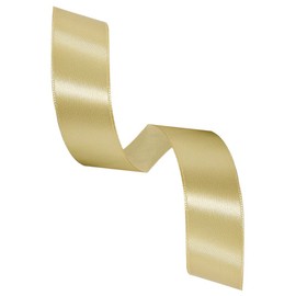 Gold Ribbon for Gift Wrapping, Satin Ribbon 1 Inches x 25 Yards for Crafts, Hair Bows Making, Wreaths, Flower Bouquets, Wedding Decoration and DIY Sewing Projects Solid Color Fabric Ribbon