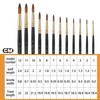 SULIKJHUI 12 Pcs Round Watercolor Brushes, Artist Watercolor Paint Brushes