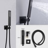 Wall Mounted Shower Set Black High Pressure Shower Head with