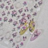 5D Embossed Flower Nail Stickers Pink Rose Nail Art Floral