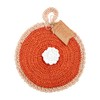 Mud Pie Crochet Pot Holder, 8" dia, Pumpkin Pie