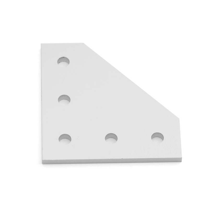 Befenybay 10PCS/Set Silver L Corner Bracket Plate with 50PCS M5x8mm