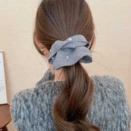 Hair Rubber Hair Elastic Scrunchie Adult 2-piece Set, Silk, Non-Tracing, Stylish, Korean Style, Simple, Hair Bundle, High Elasticity, Adult, Cute, Hair Ornament, Hair Arrangement, Beautiful, Elegant