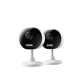 ZOSI 2MP 1080p Indoor WLAN IP Camera with Plug-in Power, Local AI for Person/Movement, 2.4GHz WiFi, Pack of 2 C688