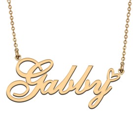 HUAN XUN Custom My Name Pendant Necklace Customized Jewelry Gifts for My Friend Gabby