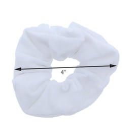 Velvet Scrunchies Ultra Soft - Set of 2 (White)