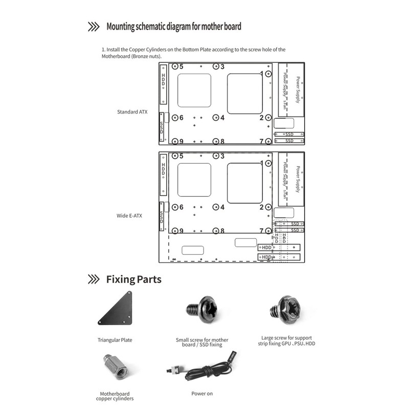 ALAMENGDA DIY Pc Test Bench, Open Chassis Case Rack for