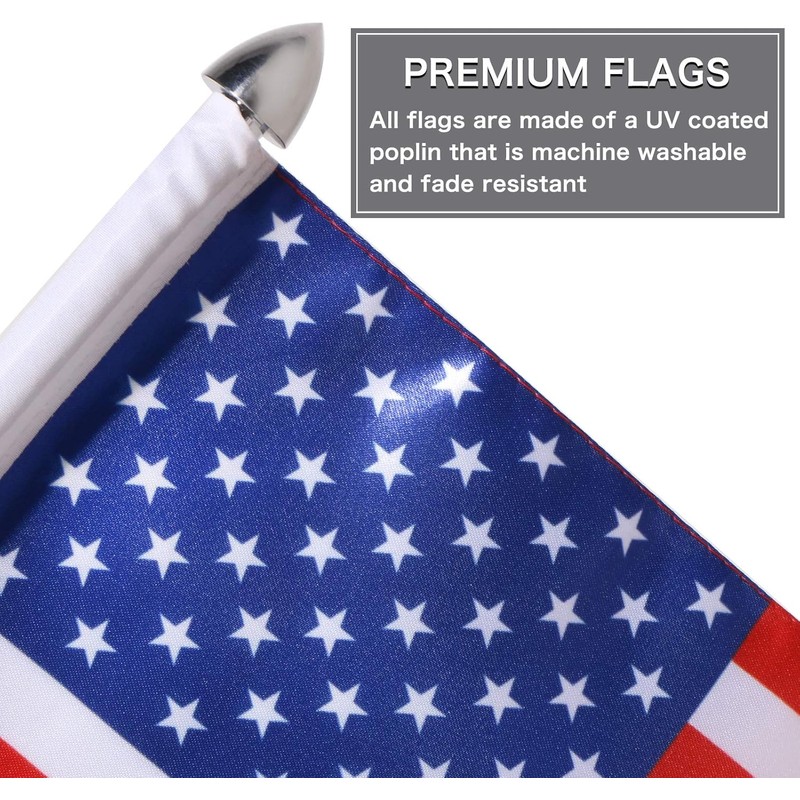 Motorcycle Flag Pole Fold Down 90° and American Premium Double