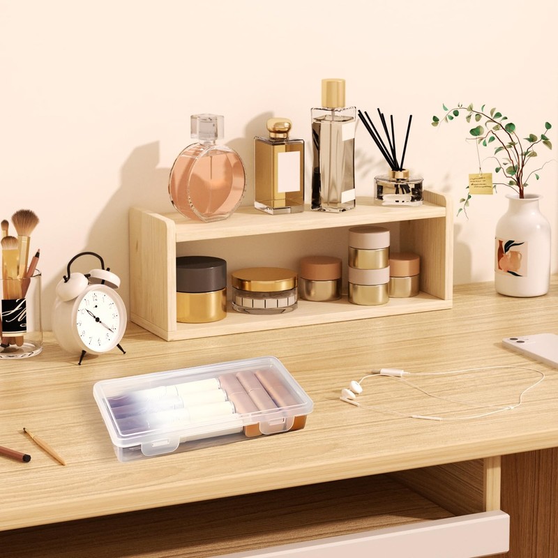 arrderly Pack of 3 Stackable Storage Boxes, Transparent & Durable,