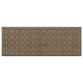 Bungalow Flooring Waterhog Runner Rug, 22 x 60 inches, Made in USA, Durable and Decorative Floor Covering, Skid Resistant, Indoor/Outdoor, Water-Trapping, Dogwood Leaf Collection, Khaki/Camel