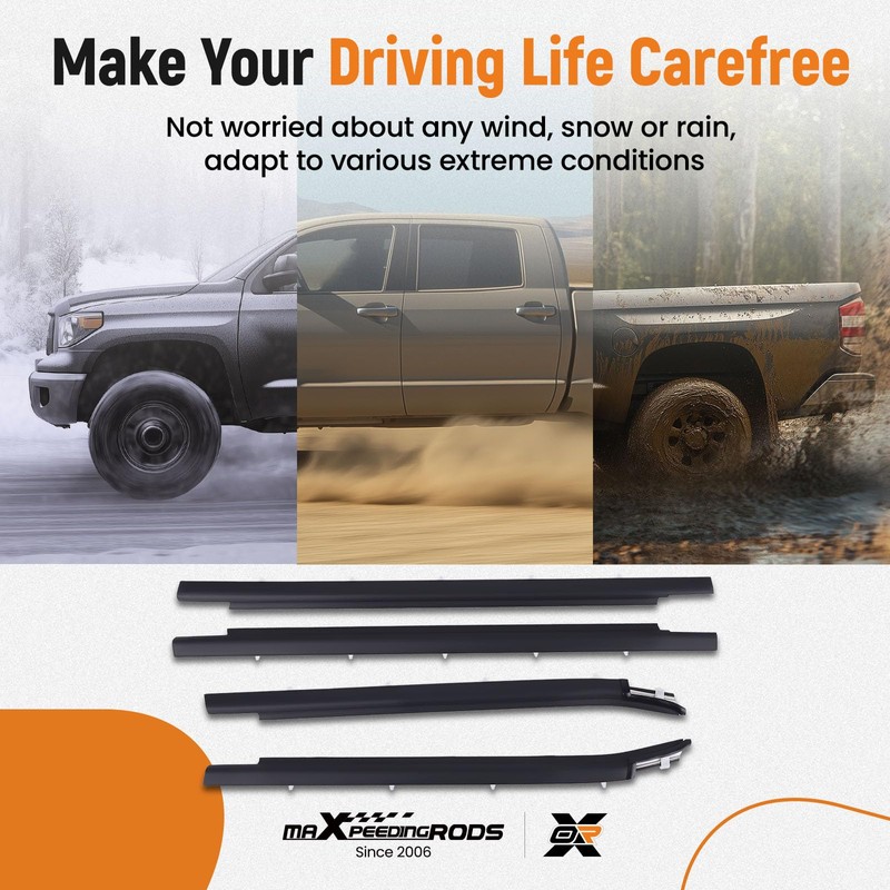maXpeedingrods Door Belt Window Molding Weatherstrip Trim Seal Belt Rear