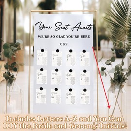 Wedding Sign Decals Wedding Seating Chart Decal Your Seat Awaits Stickers for Reception Display Selfie Mirror Stickers for Weddings Party Welcome to Our Weddings Decals for Seating Charts