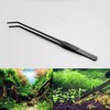 EvaGO 15 inch Black Curved Aquarium Tweezers Stainless Steel Curved