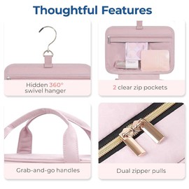 Hanging Toiletry Bag Travel Large Capacity Wash Bag Womens Makeup Cosmetic Bag, Travel Accessories for Multi-Compartment Toiletry Bags