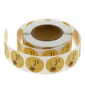 MEDUSHASHA Thank You Labels, Thank You Labels, For Commercial Use, Mother's Day, Gift Wrapping, Christmas Gift Stickers, Weddings, Anniversaries, Approximately 500 Sheets