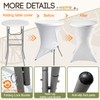 HLPB 28" Round Folding Table with Cover, Foldable Bar Height