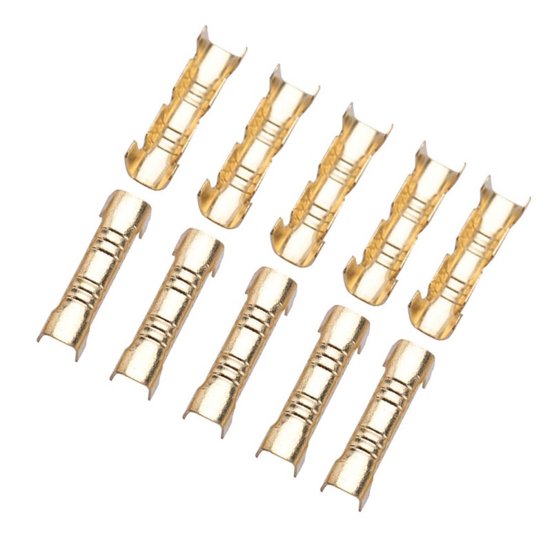 Oumefar 100pcs/set Quick Connect Wiring Terminal Docking Connector Compact Brass