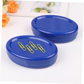 Operitacx 2 Pcs Paper Clips Dispenser School Supplies Office Accessories Clipboard with Storage Fast Food Stationery Push Pin Tape Dispenser Paper Clip Organizer Magnetic Blue