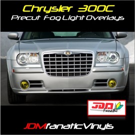 JDMFV Chrysler 300 300c Precut Yellow Fog light Overlays TINT vinyl film SRT Smoke HID