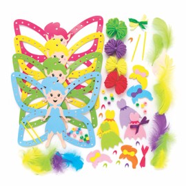 Baker Ross AX911 Fairytale Dream Catcher Kit, Create Your Own Dream Catcher Set for Kids, Arts and Crafts, Wall Decorations for Girls and an Introduction to Sewing, 4 Pieces Medium