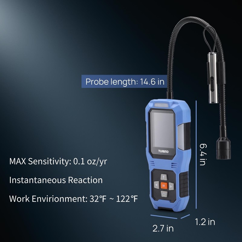 TURBRO Refrigerant Leak Detector with Alarms, Halogen Freon Sniffer with