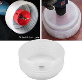 GeKLok Dust Cover Tray, Drill Dust Collector, Electric Drill, Dust Cover, Suitable for Bimetal Hole Saws, Glass Hole Saws (White)