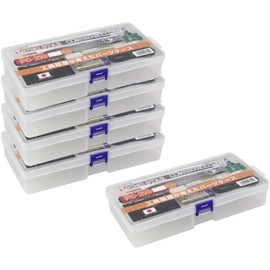 Ring Star PC-210-5S Pocket Case, Clear, L8.3 x W4.3 x Height 1.5 inches (210 x 110 x 38 mm), Free Type, Set of 5