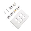 Wall Plate 6 Ports HD Multimedia Interface CAT6 TV F
