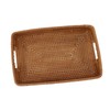 Serving Basket Tray with Handles Rattan Rectangle Large Capacity Durable