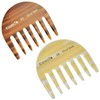 Giorgio G28 & G63 Small Travel/Purse Hair Detangling Comb, Wide Teeth Pocket Comb for Thick Curly Wavy Hair. Hair Detangler Comb For Wet and Dry. Handmade of Cellulose, Saw-Cut and Hand Polished