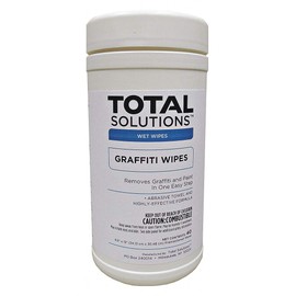 Total Solutions Graffiti Remover Wipes (40 ct. | 9-1/2 x 12 Sheets) | Also Highly Effective Against Paint, Enamel, Ink, and Permanent Marker.