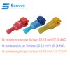 Senven 60Pcs Quick Connector line Terminal, Terminal Block kit, Blue,