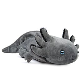 ZHONGXIN MADE Simulation Axolotl Plush Toy - 20" Soft Realistic Gray Axolotl Fish Lizard Creepy Stuffed Animals Cute Gray Reptilian Toys Real Plushie Toy, Unique Plush Gift Collection for Kids