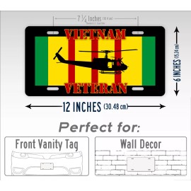 SignsAndTagsOnline.com Vietnam Vet HUEY UH-1 Service Ribbon License Plate