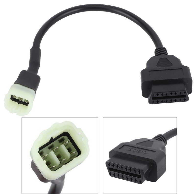 OBD2 OBDII Diagnostic Cable Adapter, 6-Pin OBD2 Wiring Harness Diagnostic