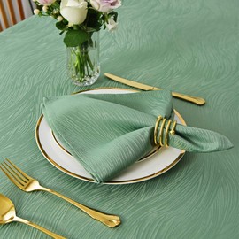 maxmill Jacquard Cloth Napkins 20 x 20 Inch Swirl Pattern Soft Comfortable and Luxury Serviette for Family Dinners Weddings Parties and Banquets Set of 4 Pieces Sage Green